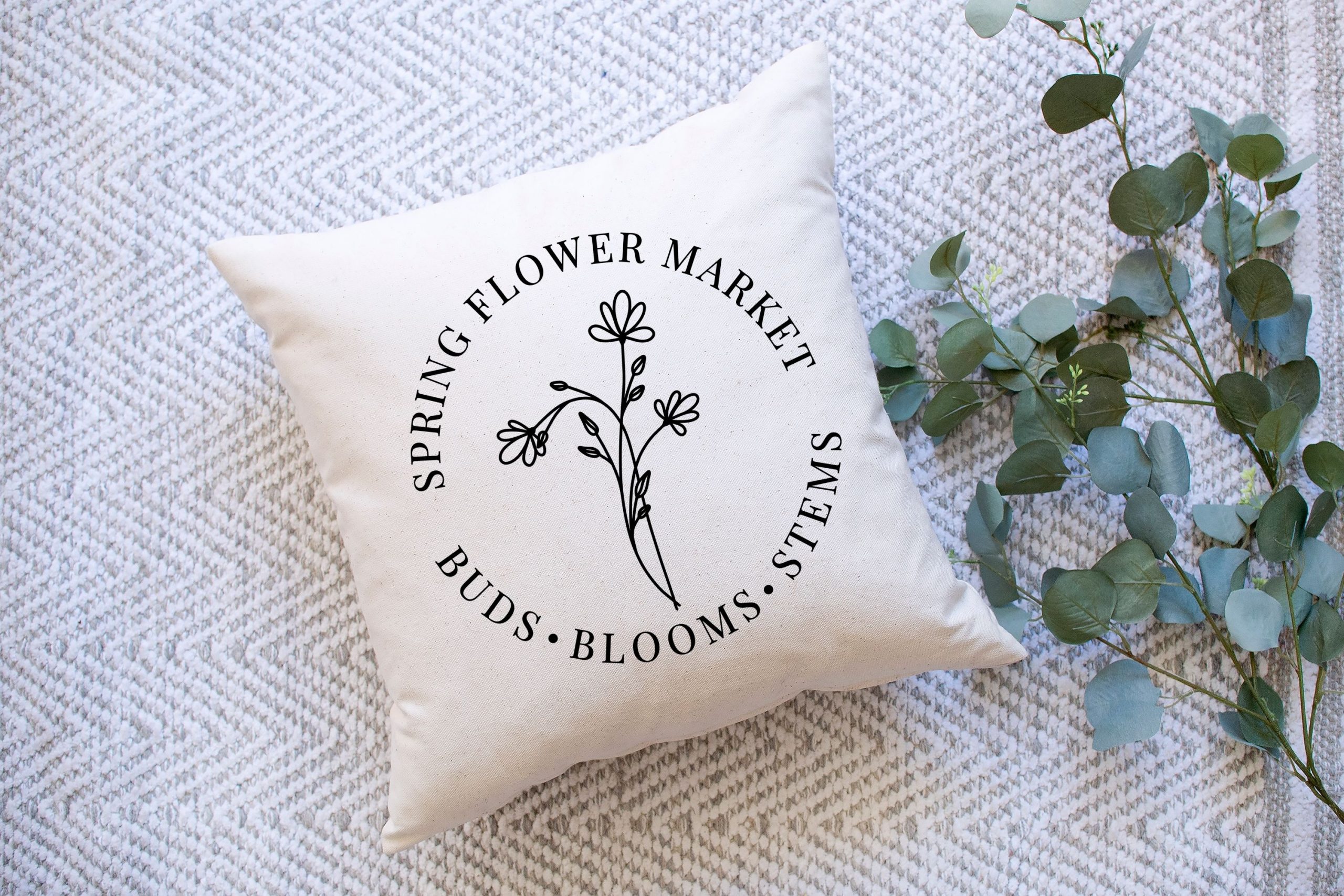 Spring pillow cover