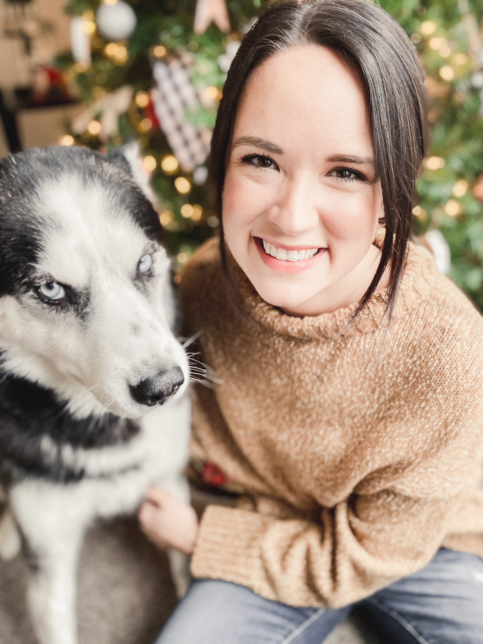 Amber with her husky